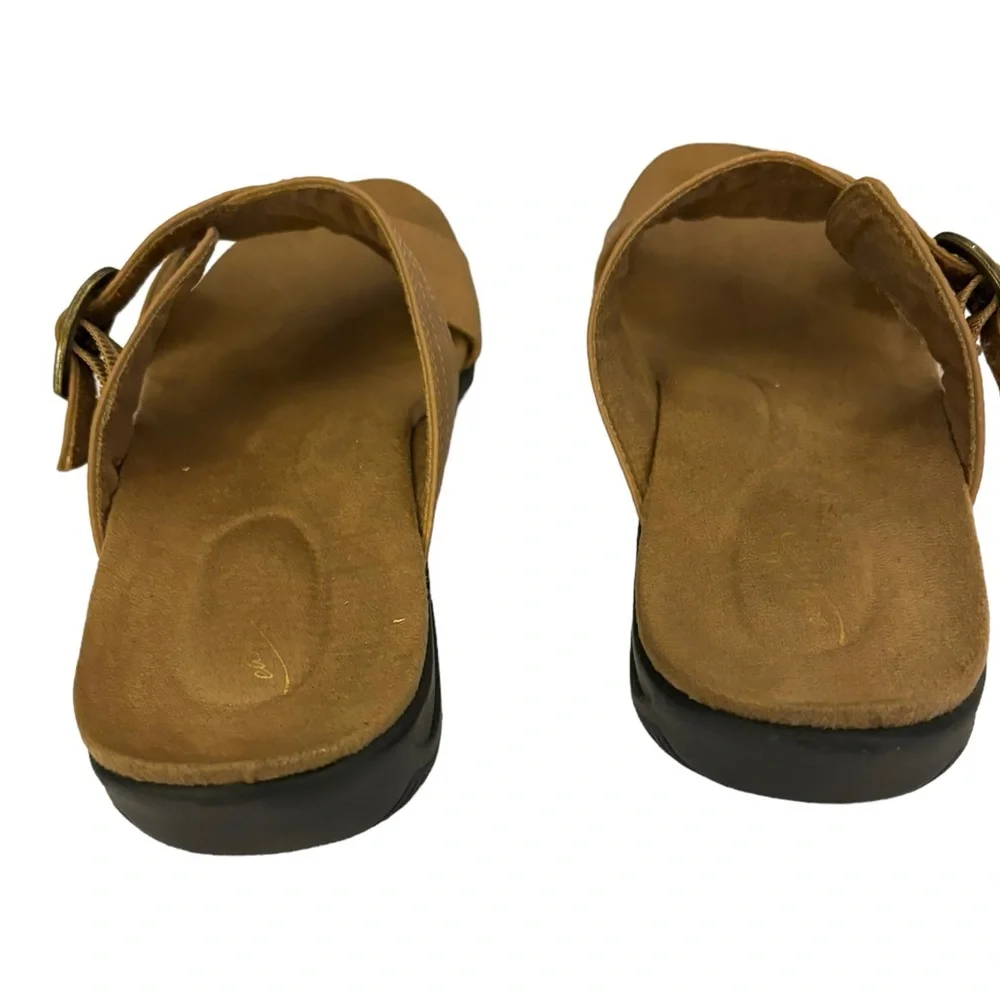 Easy Street‎ Comfort Wave Women’s Tan Slip On Sandals Size 11 - Picture 4 of 9